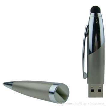 Pen Shaped USB Flash Drives, 64MB-128GB, Logo Printing Available, 3-year Warranty, OEM Accepted